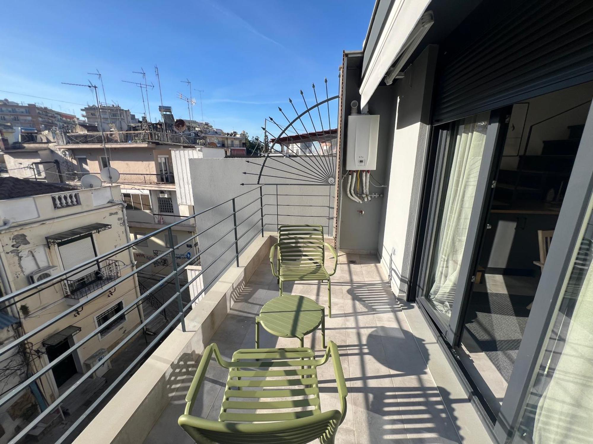 Skyline Oasis Thesbnb Apartment Tesalonika Bagian luar foto